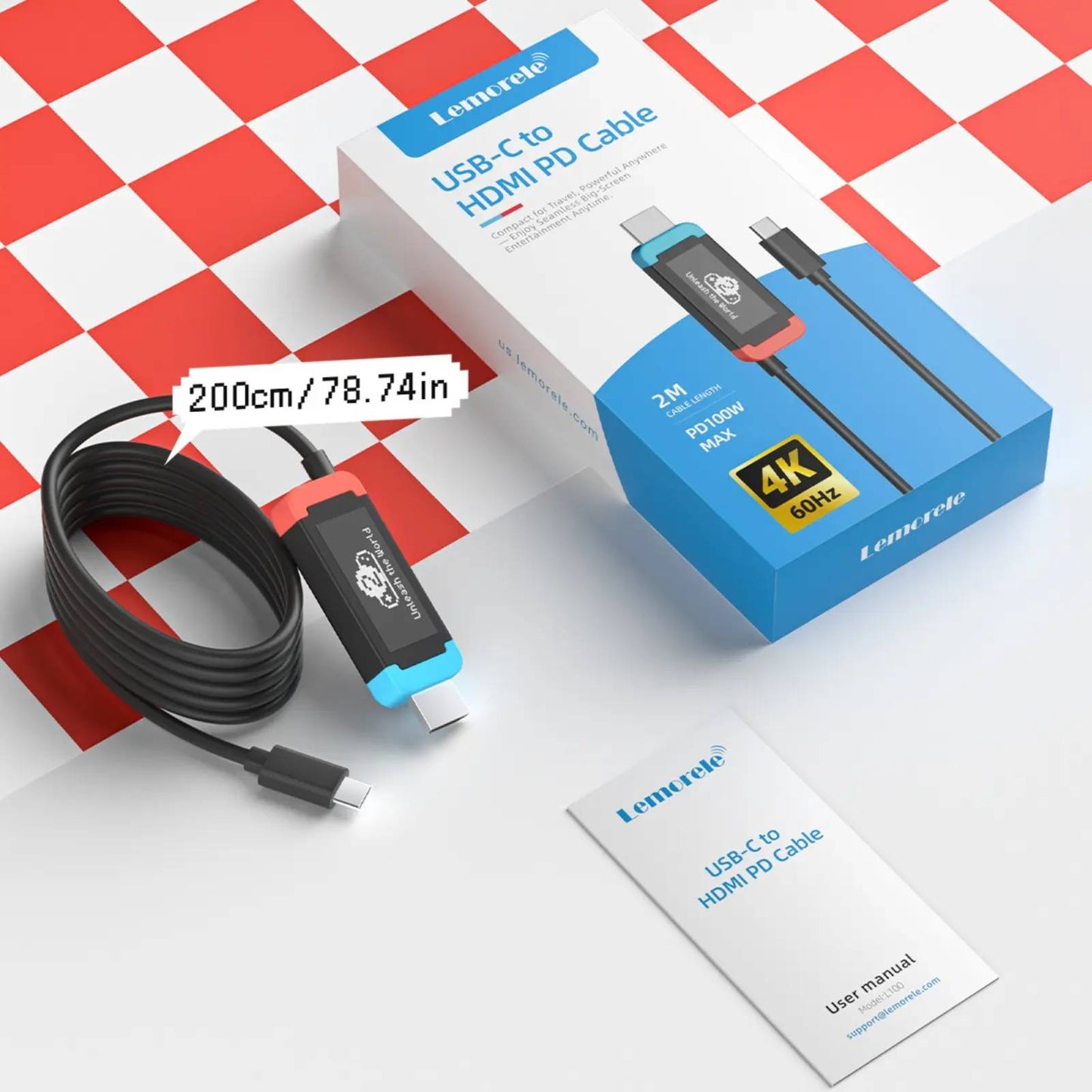 Portable USB-C to HDMI Adapter for Nintendo Switch 2, Switch, Steam Deck & ROG Ally