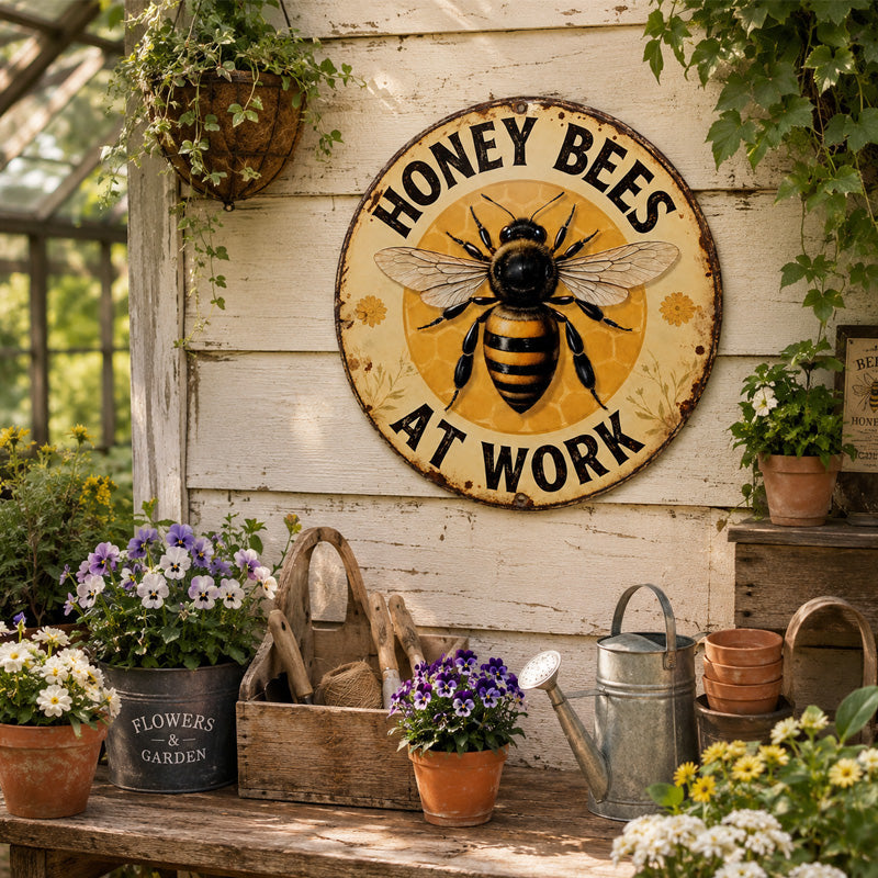 🐝 Honey Bees At Work – Sign