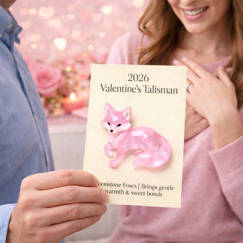 🦊 2026 Valentine’s Talisman – Moonstone Fox Charm A Symbol of Love, Warmth &amp; Gentle Bonds