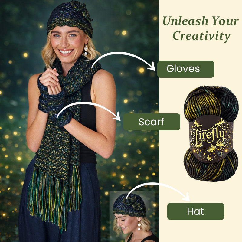 "Firefly" Iridescent Shimmer Yarn: A Touch of Magic in Every Stitch