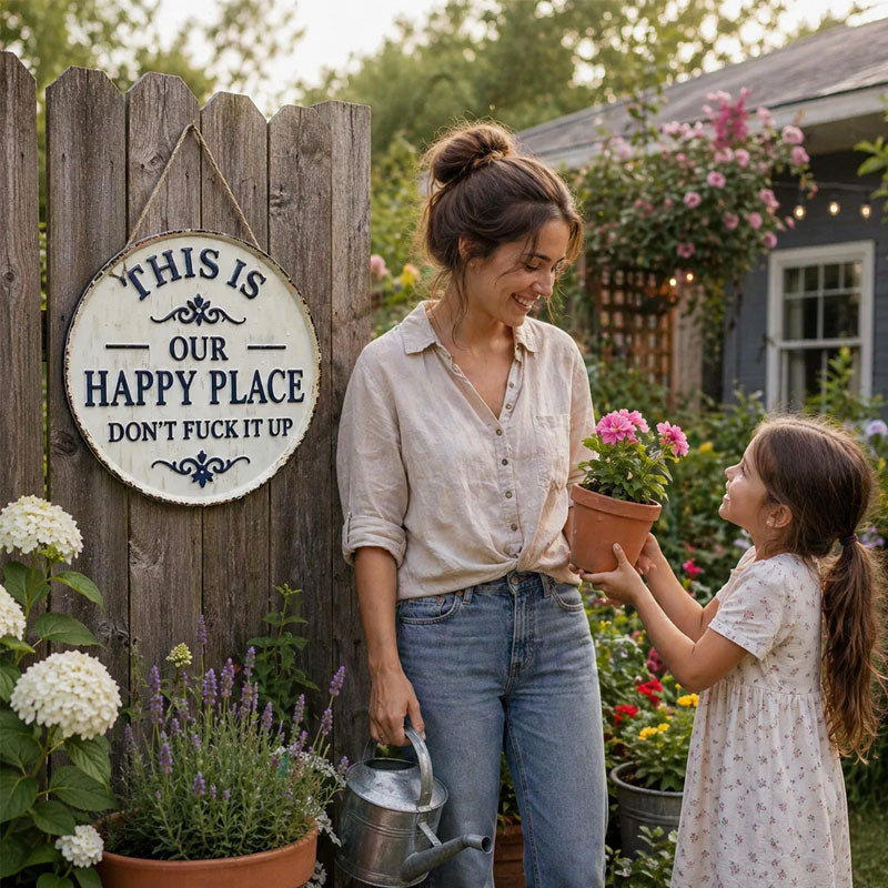 This Is Our Happy Place — Don’t Fuck It Up (Metal Sign)