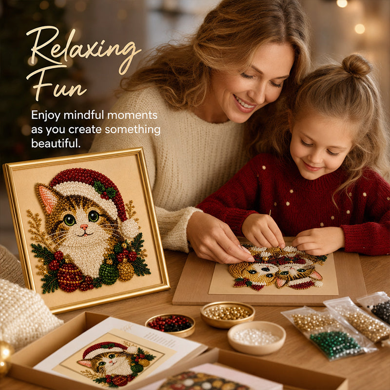 Festive Feline Bead Art Kits