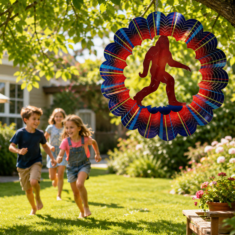 3D Rotating Wind Chime Mandala Wind Spinner Outdoor Garden Balcony Courtyard Creative Bird Stainless Steel Decorative Hanging