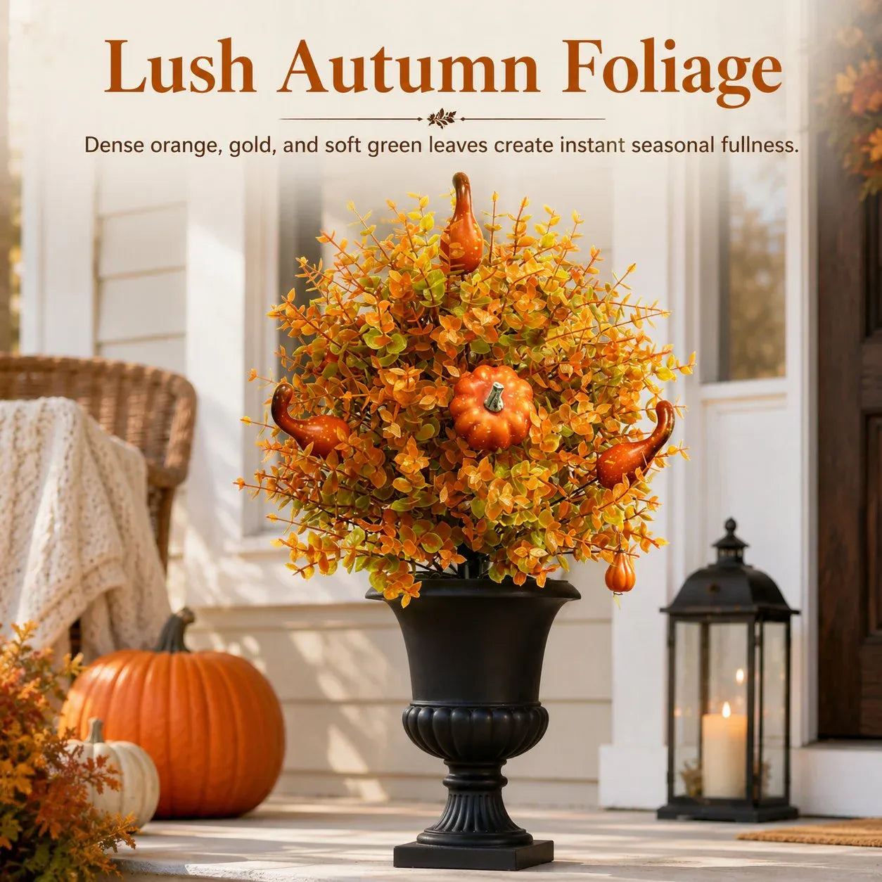 🔥  Artificial Fall Pumpkin Tree Stakes