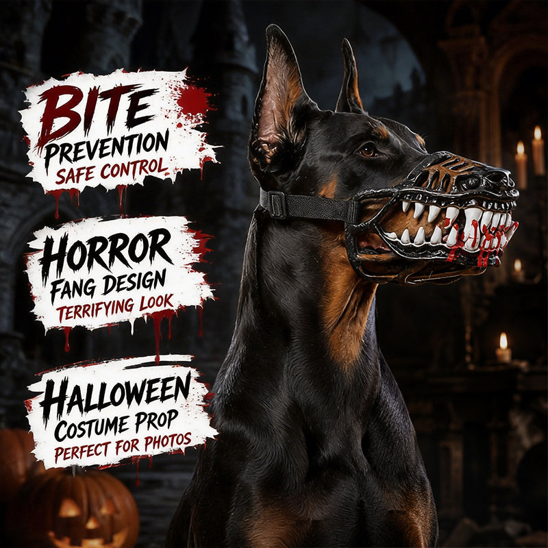 Funny Anti-Bite Dinosaur Dog Muzzle
