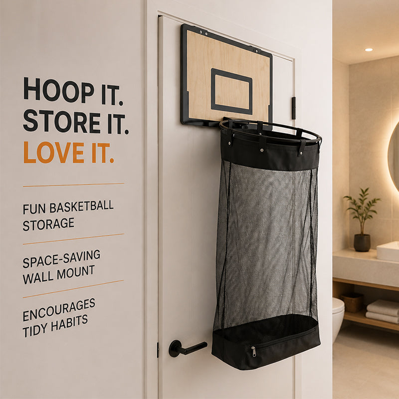 🔥LAST DAY 🔥 50% OFF - Wooden Wall-mounted Basketball Basket Hanging Door