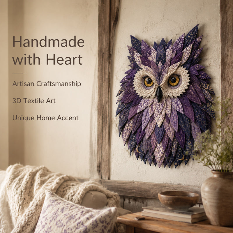 🦉 Patchwork Owl Wall Decor