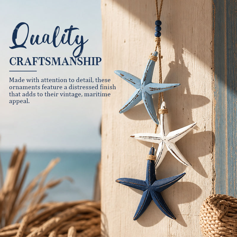 Mediterranean Decorative Starfish & Fish Hanging Ornaments for Home, Cafe & Restaurant - Ocean Style Crafts