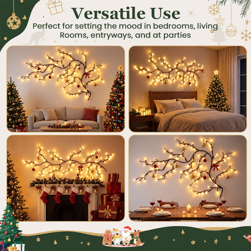 ✨ Fleksible LED-grenlys | Fjernstyrt juledekorasjon til veggen