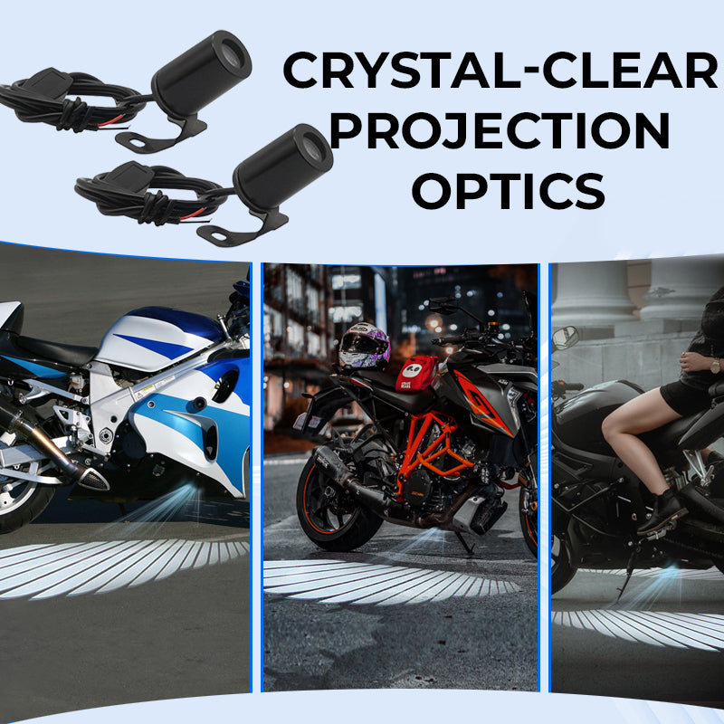 Motorcycle Angel Wing Projection Ground Light