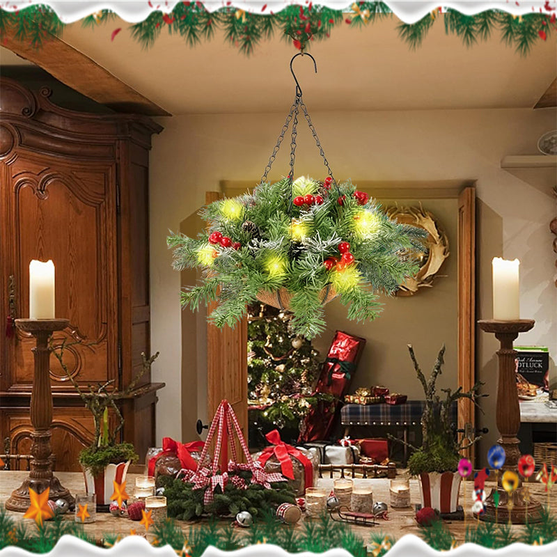 🎄 Spesialtilbud til jul 🏆 Hengende kunstig julekrans