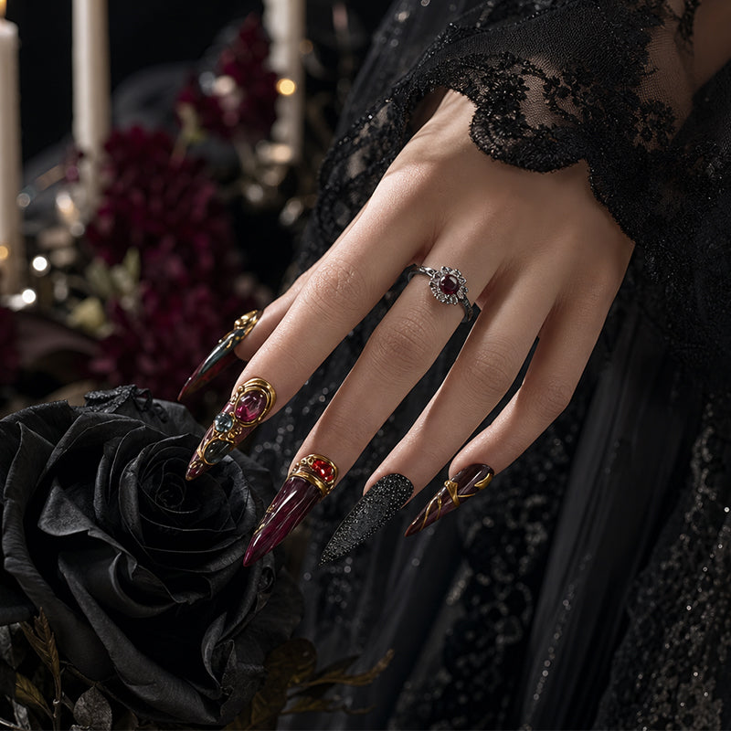 Gothic Inspired Press-On Nails Set