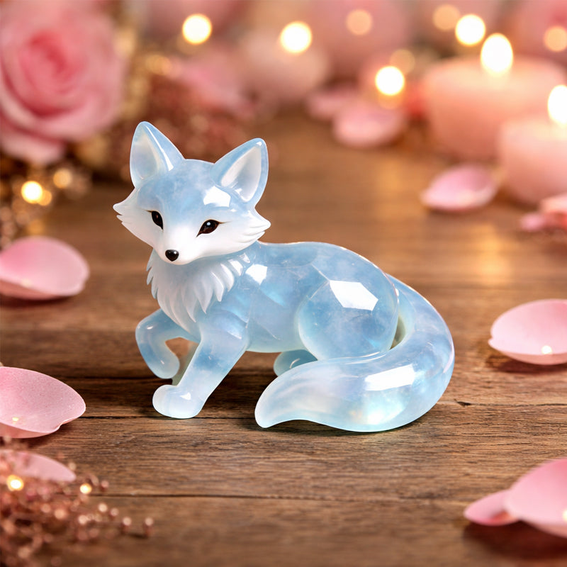 🦊 2026 Valentine’s Talisman – Moonstone Fox Charm A Symbol of Love, Warmth &amp; Gentle Bonds
