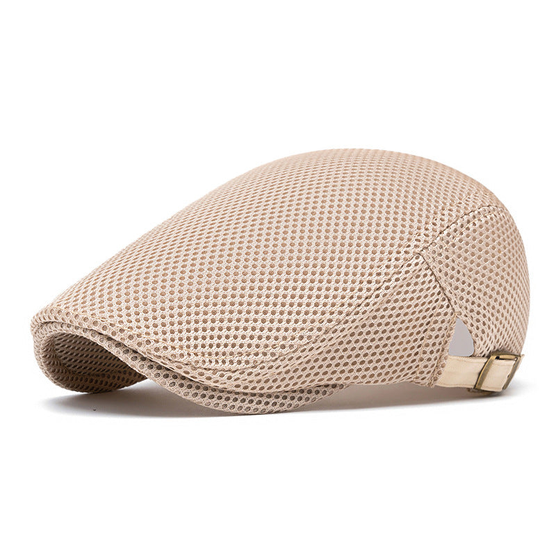 Pustende flat cap til herre – Justerbar newsboy-lue for sommeren