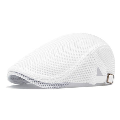 Pustende flat cap til herre – Justerbar newsboy-lue for sommeren