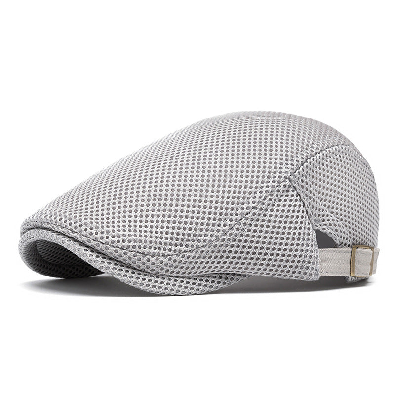 Pustende flat cap til herre – Justerbar newsboy-lue for sommeren