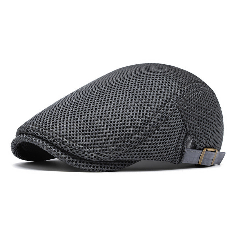 Pustende flat cap til herre – Justerbar newsboy-lue for sommeren