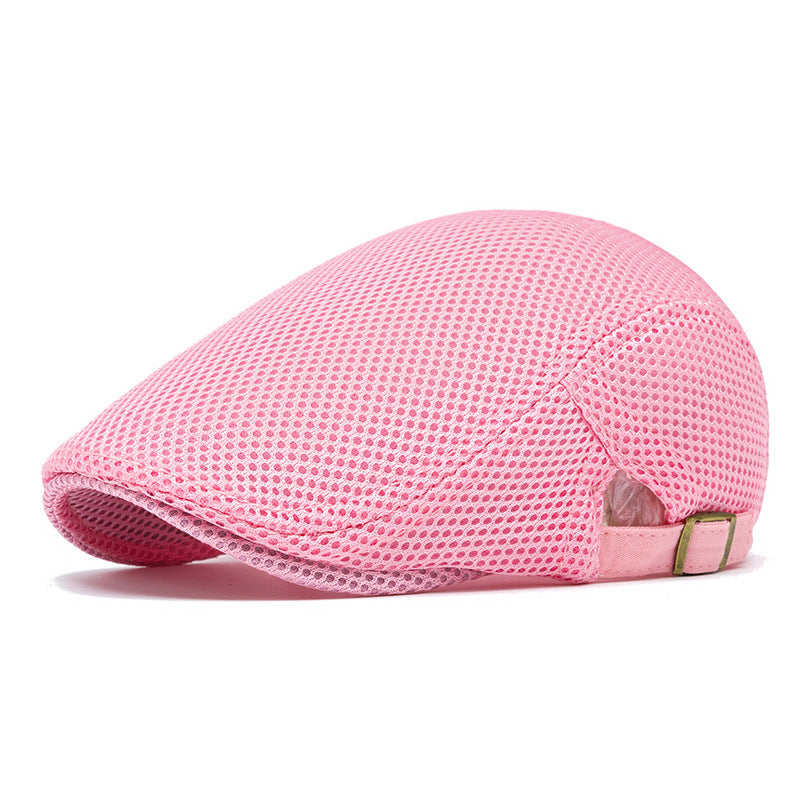 Pustende flat cap til herre – Justerbar newsboy-lue for sommeren