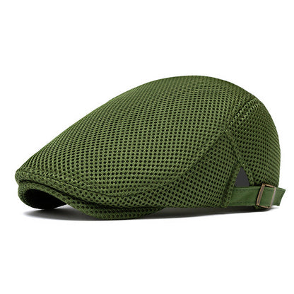 Pustende flat cap til herre – Justerbar newsboy-lue for sommeren