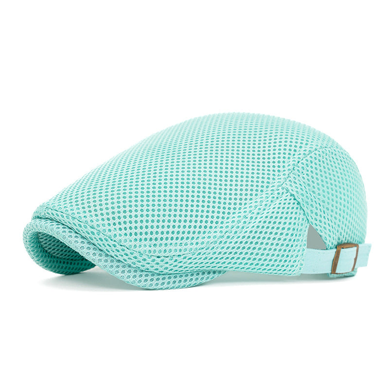 Pustende flat cap til herre – Justerbar newsboy-lue for sommeren