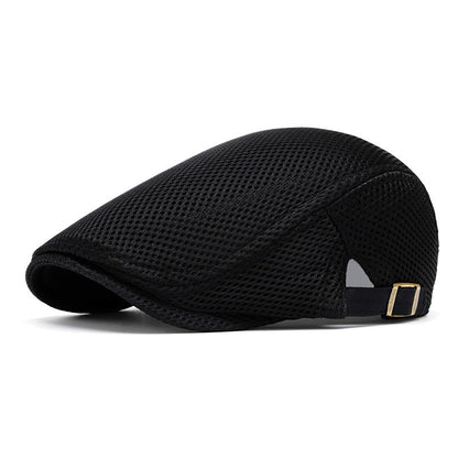 Pustende flat cap til herre – Justerbar newsboy-lue for sommeren