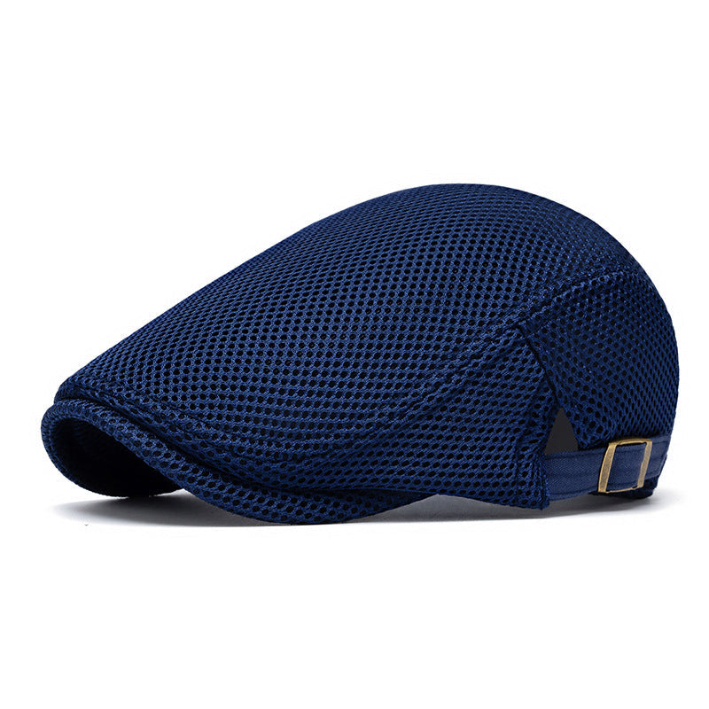 Pustende flat cap til herre – Justerbar newsboy-lue for sommeren