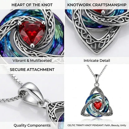 ✨Keltisk triquetra-halskjede med fødselsstein – et meningsfullt symbol på kjærlighet og samhold ❤️