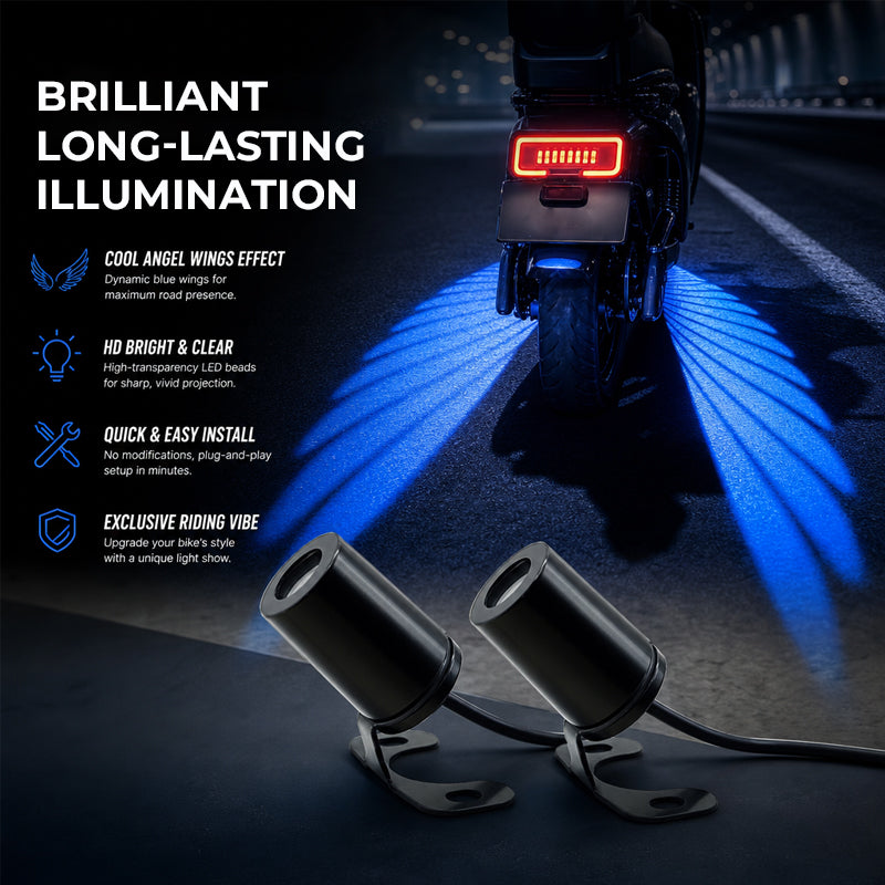Motorcycle Angel Wing Projection Ground Light