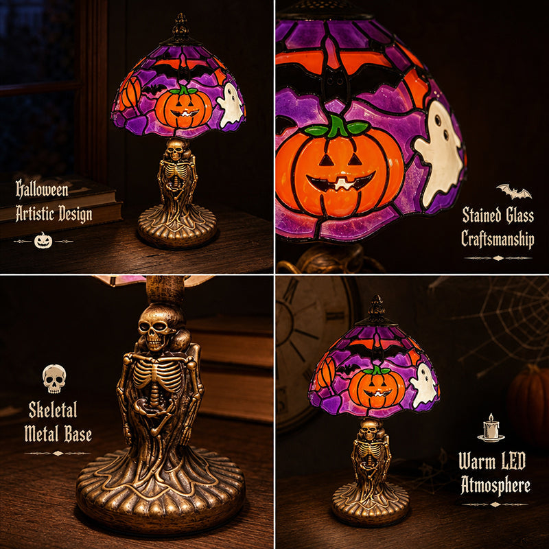 🎃 Lysande spök-, fladdermus- & pumpalampa för bord