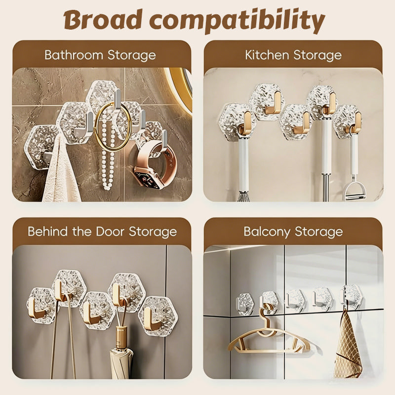 Luxury Glacier Ripple Self-Adhesive Hooks