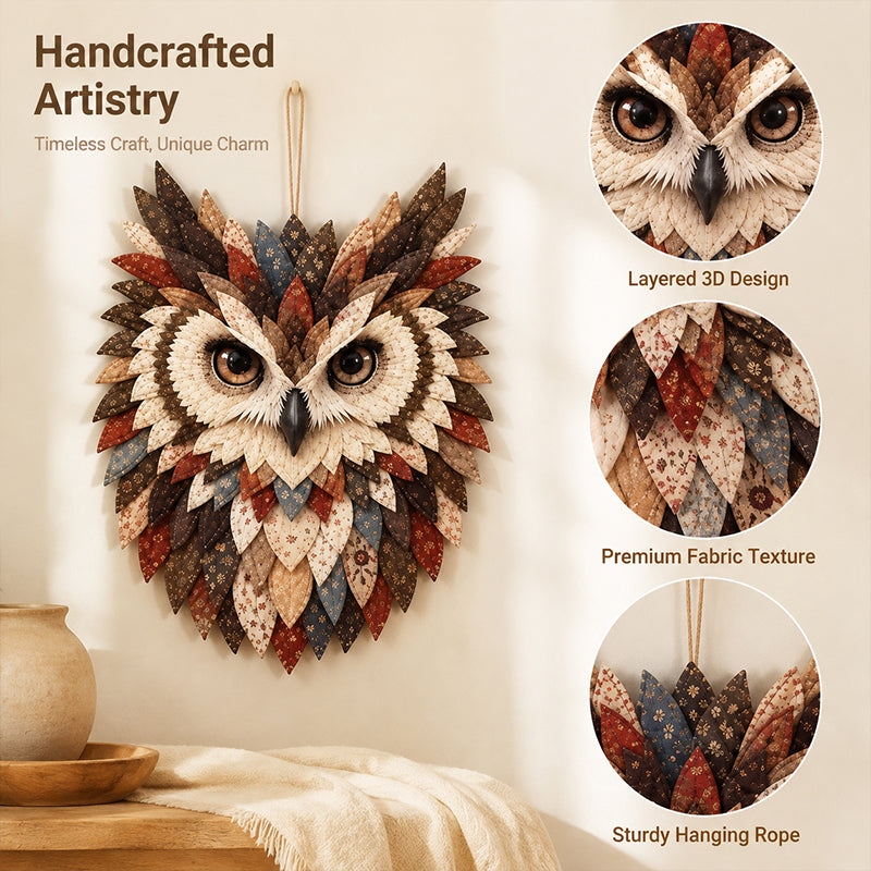 🦉 Patchwork Owl Wall Decor