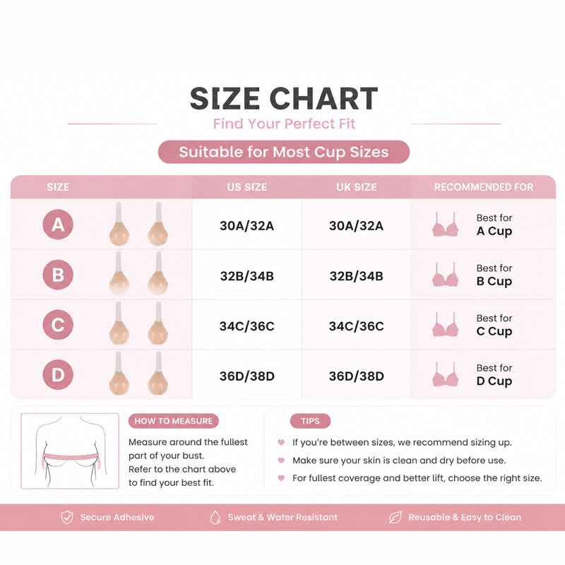 Plus-size invisible adhesive bra