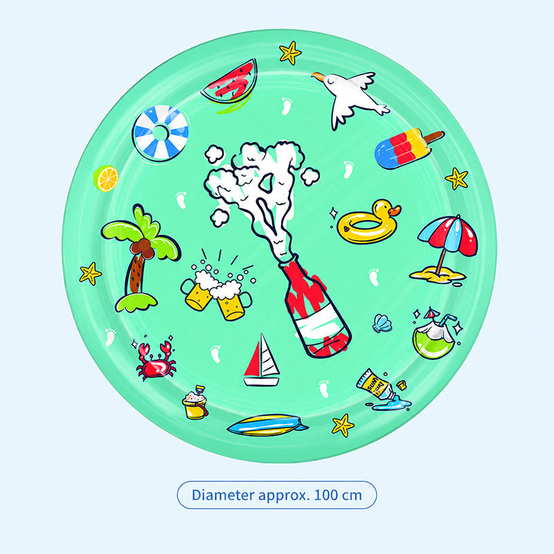 Pet Water Play Inflatable Toy Outdoor Lawn Dog Sprinkler Mat Cartoon Sprinkler Pad Pet Sprinkler Pool
