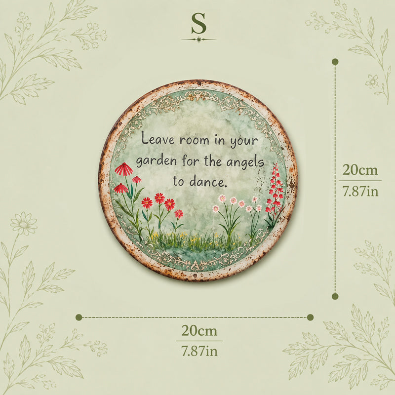 ✨ Angel Dance Round Metal Sign