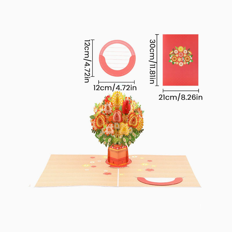 💐 Pop-Up Wildflower Valentine’s Card