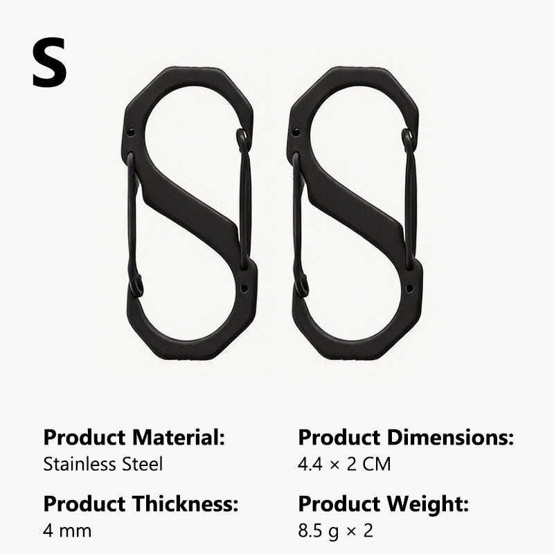 S-Type Tactical Outdoor Carabiner for Camping and Multi-functional Use