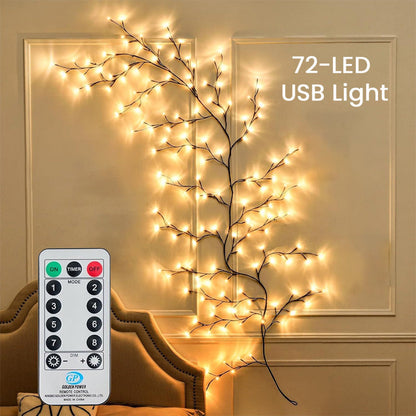 ✨ Fleksible LED-grenlys | Fjernstyrt juledekorasjon til veggen