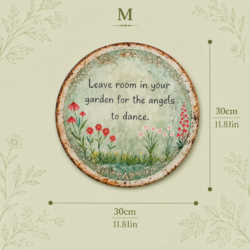 ✨ Angel Dance Round Metal Sign