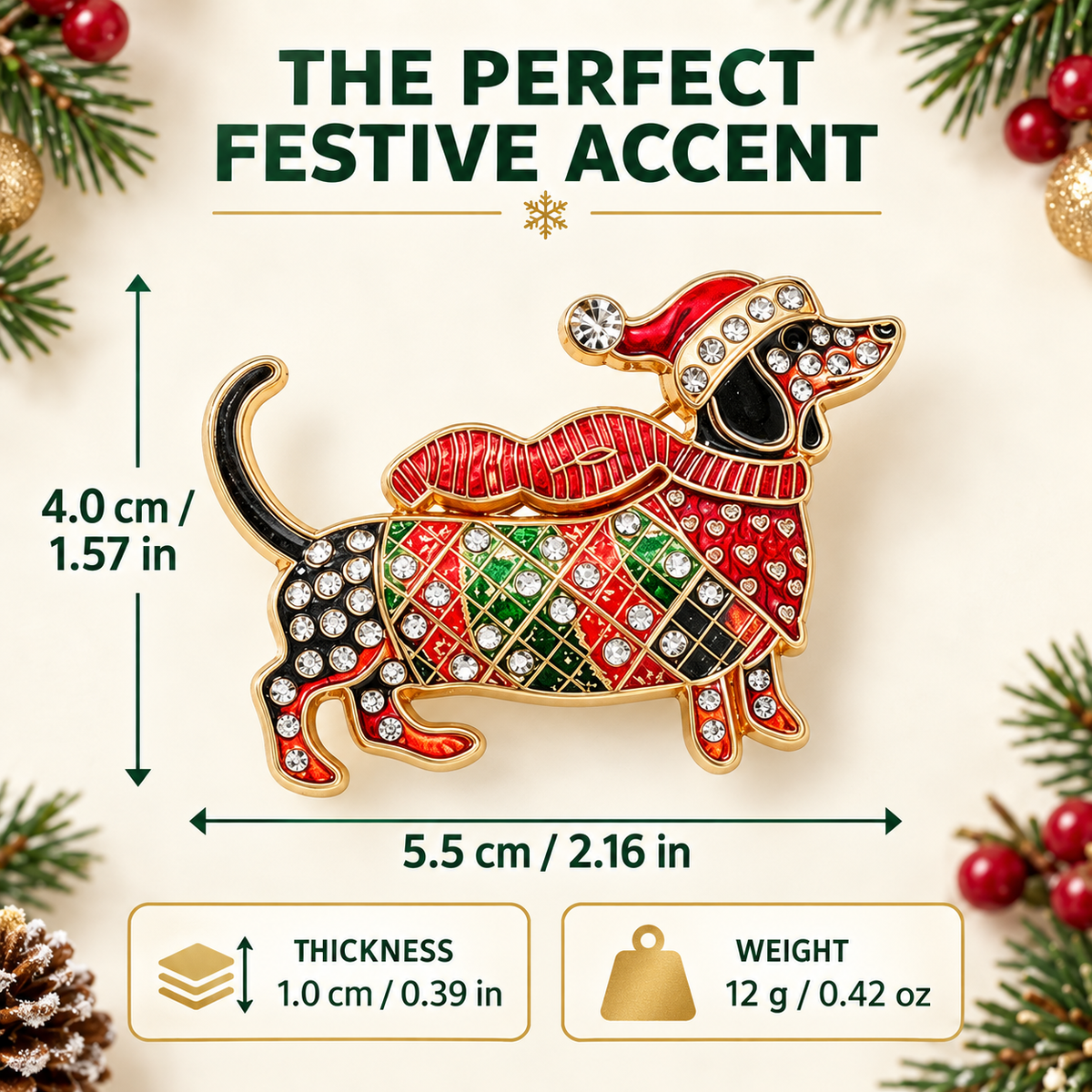 🐾 Dachshund-brosje – Begrenset utgave