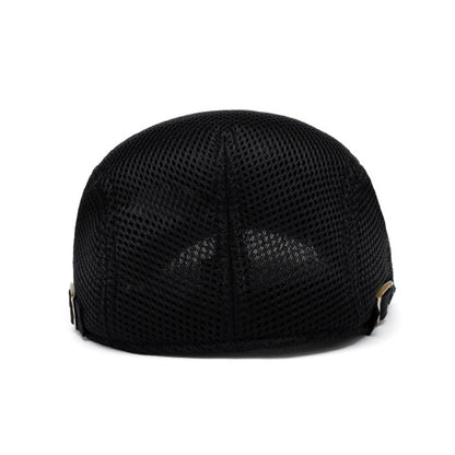 Pustende flat cap til herre – Justerbar newsboy-lue for sommeren