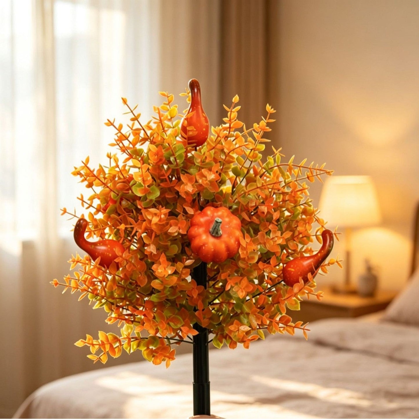 🔥  Artificial Fall Pumpkin Tree Stakes