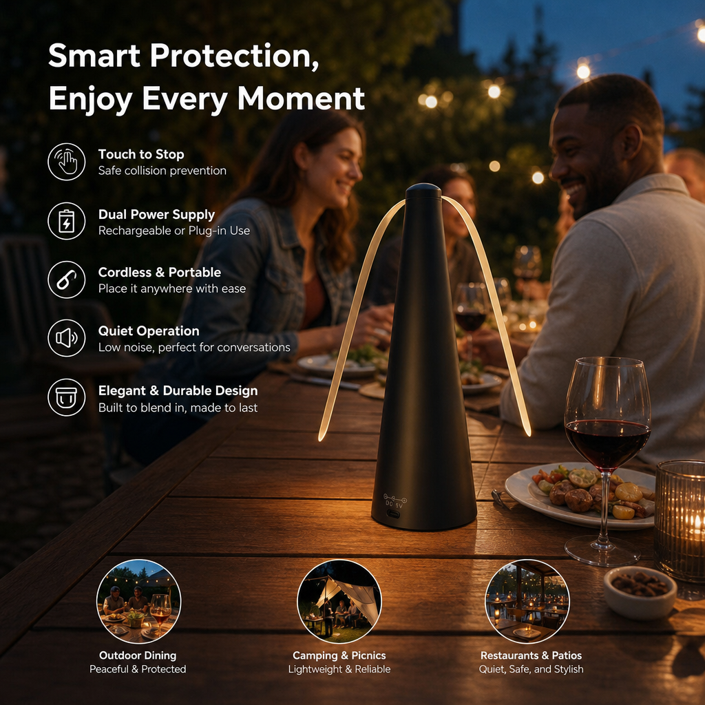 Plug-In Fly Repellent Fan – Outdoor Fly & Mosquito Control Device