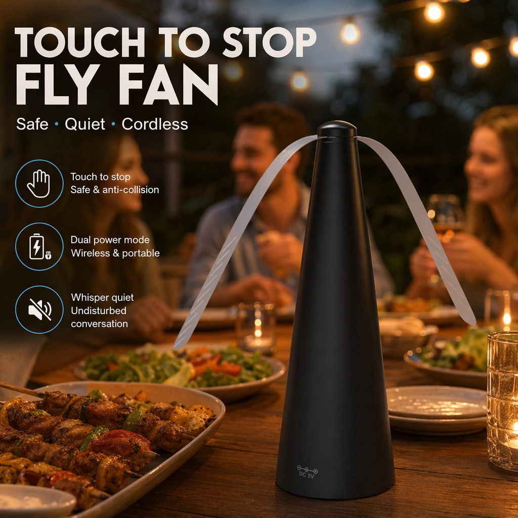 Plug-In Fly Repellent Fan – Outdoor Fly & Mosquito Control Device