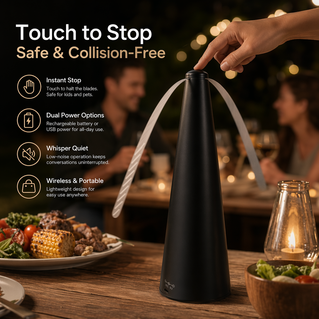 Plug-In Fly Repellent Fan – Outdoor Fly & Mosquito Control Device