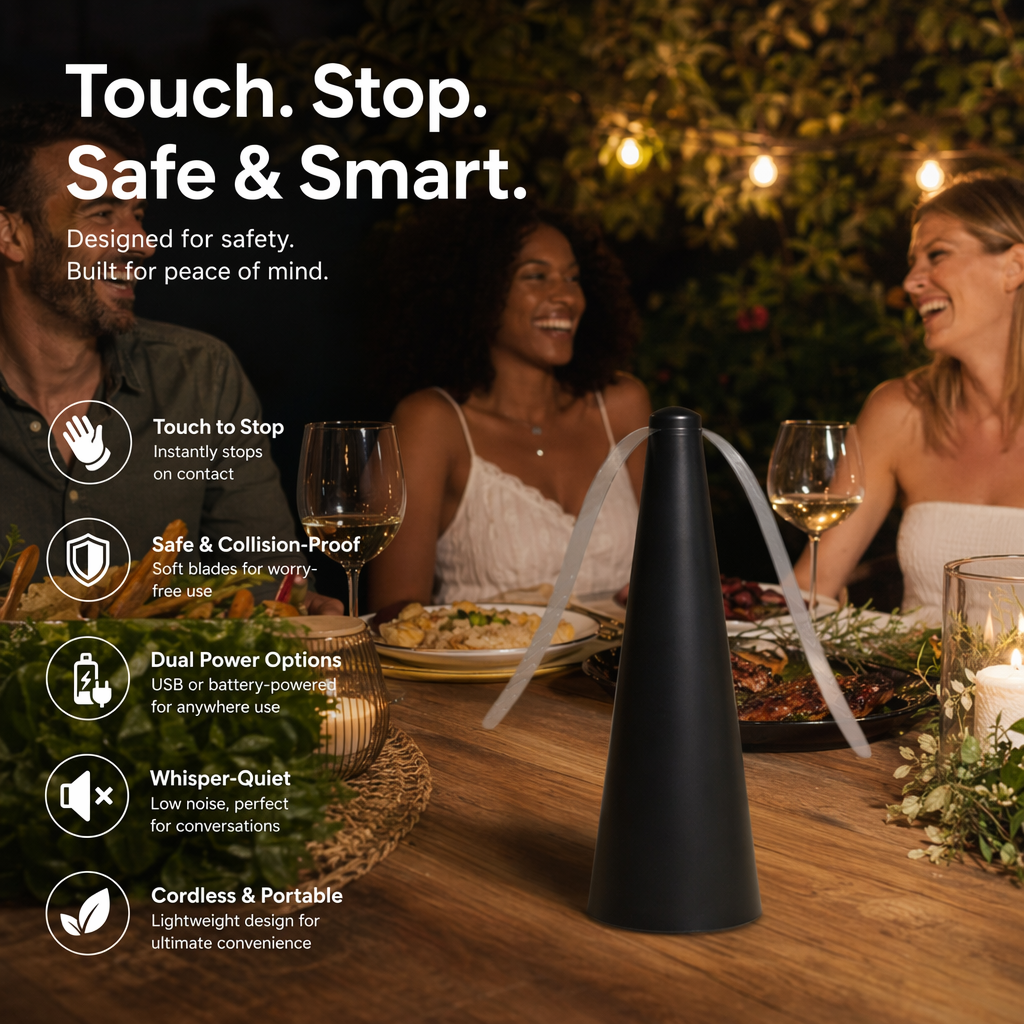 Plug-In Fly Repellent Fan – Outdoor Fly & Mosquito Control Device