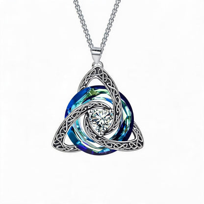 ✨Keltisk triquetra-halskjede med fødselsstein – et meningsfullt symbol på kjærlighet og samhold ❤️
