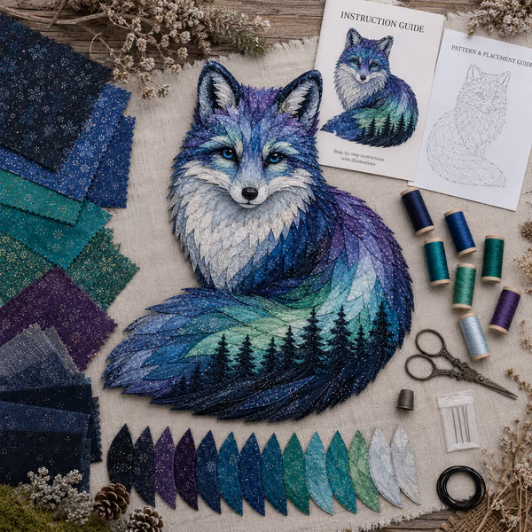 🐻Northern Lights Wildlife DIY Patchwork Kit