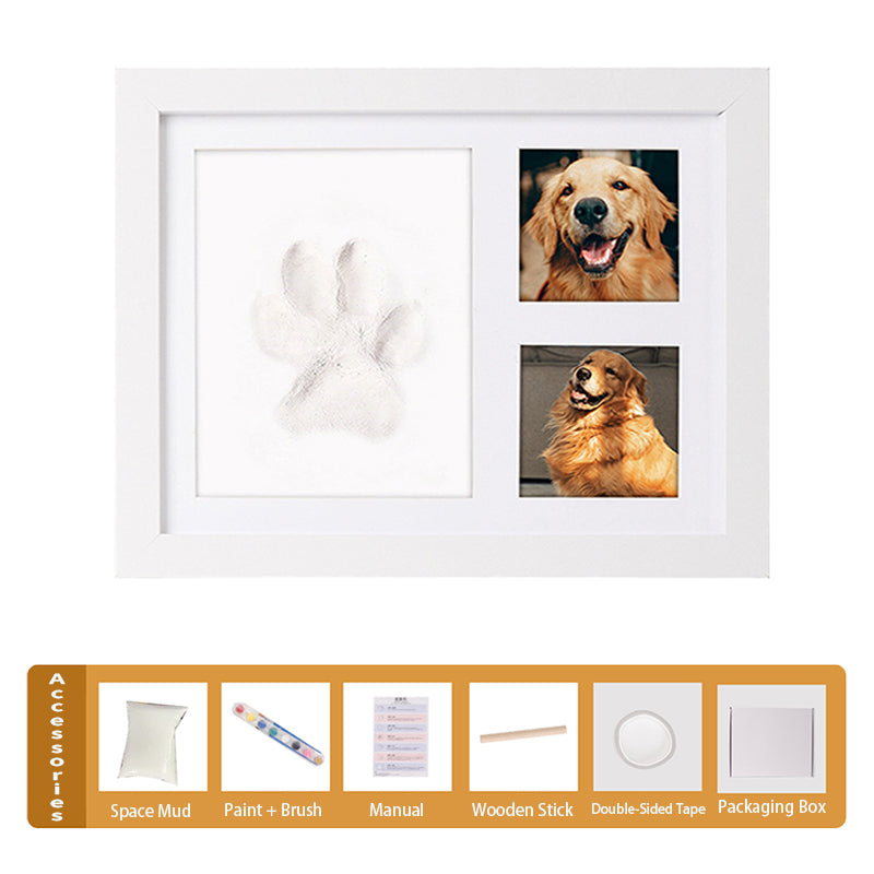 Pet Paw Print Keepsake Photo Frame