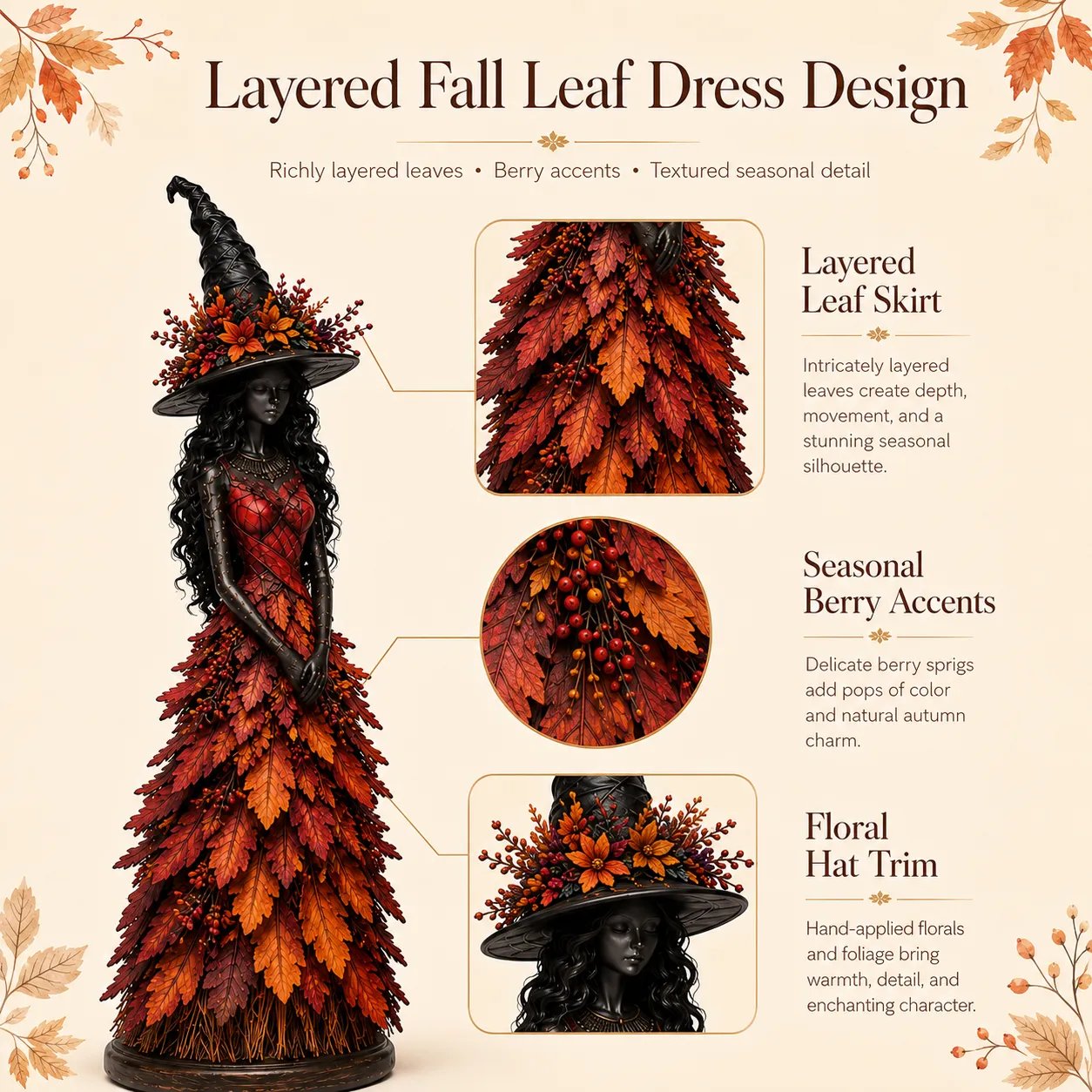 💥LAST DAY 49% OFF - 🧙 Enchanted Autumn Witch Figurine (📦Buy 3 Free Shipping)