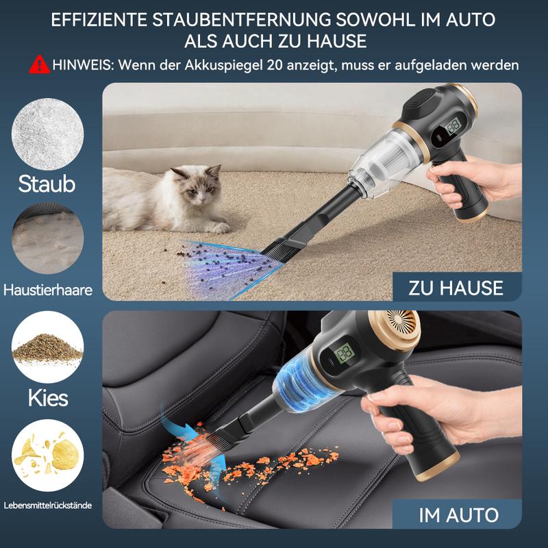 Cordless 4-in-1 Handheld Vacuum & Air Blower – Portable Rechargeable Cleaning Tool